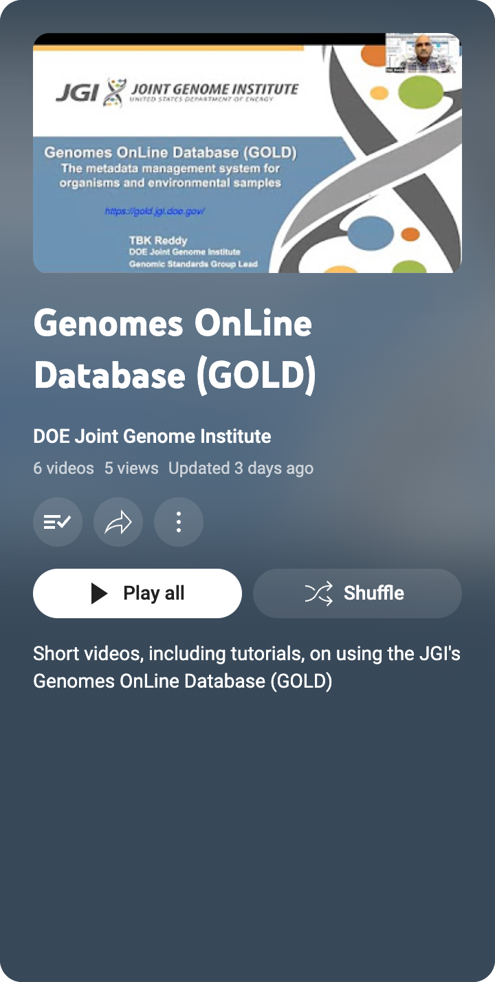 Genomes OnLine Database
